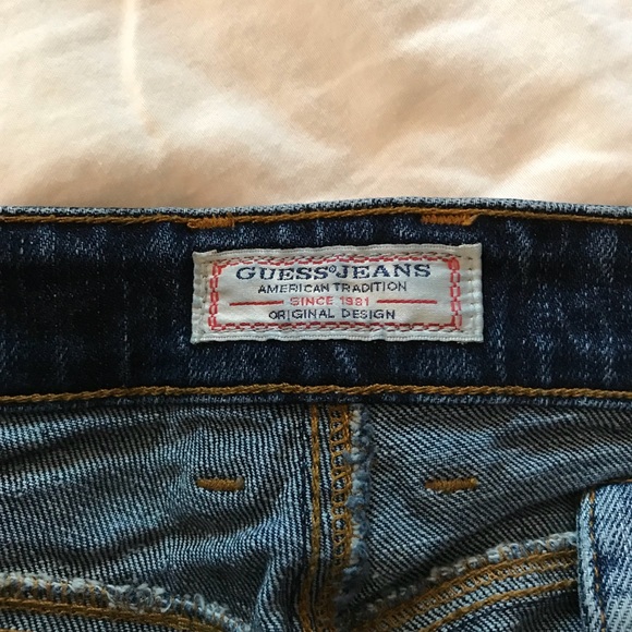 Guess High Waisted Jean Shorts 24 - Picture 3 of 4